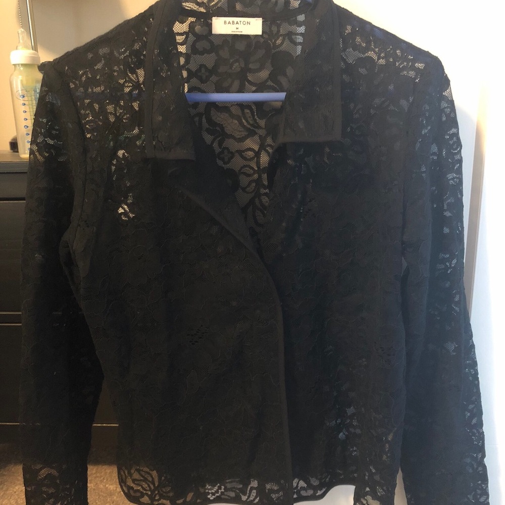 Aritzia Lace long sleeved blouse, button up.